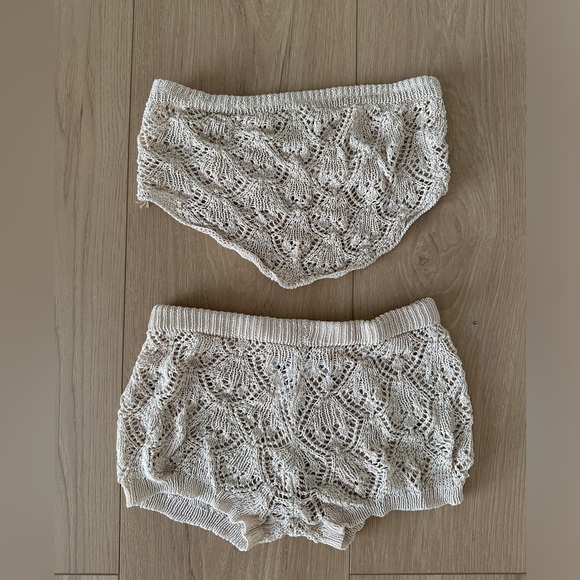 Tiger Mist Cream Lace Swim Shorts - Picture 1 of 2